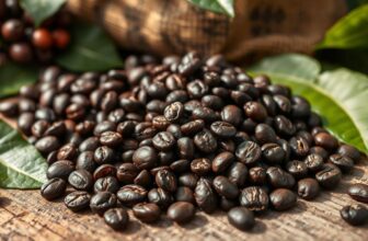 Entkoffeinierte Kaffeebohnen